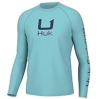 HUK Men's Icon X Crew, Long-Sleeve Performance Fishing Shirt