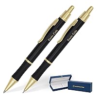 Dayspring Pens Personalized Pen and Pencil Set Monroe Pen and Pencil Gift Set - Black Lacquer Finish. Personalized Engraving of Your Name or Message. Gift Box Included.