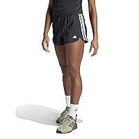 adidas Women's Pacer Training 3-Stripes Woven High Rise Shorts