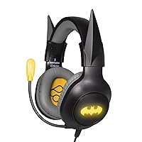 Batman Gaming Headset with RGB LED Light for Playstation 5, PS4, Xbox Series X/S, Xbox One, Nintendo Switch, PC, Mac