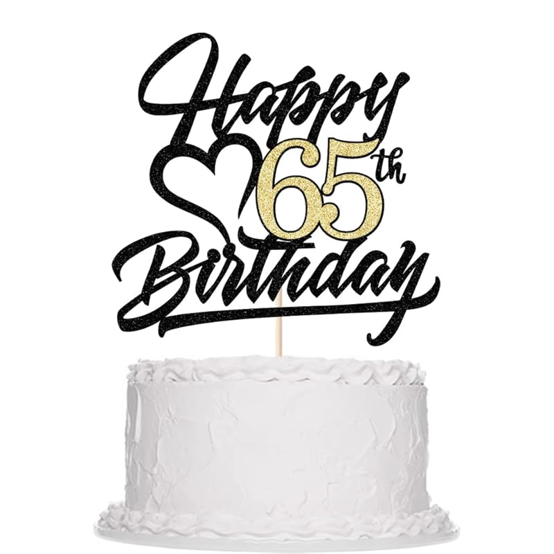 Cake for a 65th Anniversary party Stock Photo - Alamy