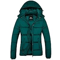 FARVALUE Women's Winter Coat Thicken Puffer Jacket Warm Bubble Coat with Removable Hood