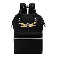 Cute Dragonfly Travel Backpacks Multifunction Mommy Tote Diaper Bag Changing Bags
