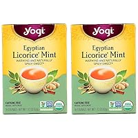 Yogi Tea, Egyptian Licorice Mint, 16 Count (Pack of 2)