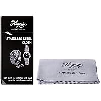 HAGERTY Stainless Steel cleaning cloth 36 x 30 cm I Impregnated 100% cotton watch polishing cloth I Stainless steel care cloth for watches jewellery and accessories stainless steel metal