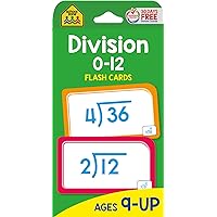 School Zone - Division 0-12 Flash Cards - Ages 9 and Up, 3rd Grade, 4th Grade, Math Equations, Division Practice, Dividends, Numbers 0-12, and More School Zone - Division 0-12 Flash Cards - Ages 9 and Up, 3rd Grade, 4th Grade, Math Equations, Division Practice, Dividends, Numbers 0-12, and More Cards