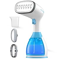 Steamer for Clothes Steamer Handheld - 15s Fast Heat-up Portable Steamer with 9.5 Oz Big Water Tank, Handheld Steamer Garment Fabric Wrinkles Remover for Wet and Dry Ironing, Steam Iron with 2 Brush