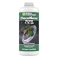 FloraNova Grow 7-4-10, Robust Strength of Dry Fertilizer But in Rapid Liquid Form, Use for Hydroponics, Soilless Mixtures, Containers & Garden Grown Plants, 1-Quart