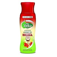 Vatika Enriched Coconut Hair Oil with Hibiscus - 150ml | For Thicker, Stronger Hair | Extra Hairfall Control | Keeps Hair Nourished & Beautiful