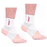 (1 Pair Ankle Support Breathable Ankle Foot Brace Compression Wrap Sports Bandage Strap for Running Basketball Ankle Sprain Men Women Running Basketball Football Volleyball