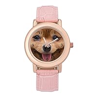 Cute Pomeranian Dog Women's Analogue Quartz Watch Casual Watches Sport Watch Wristwatch