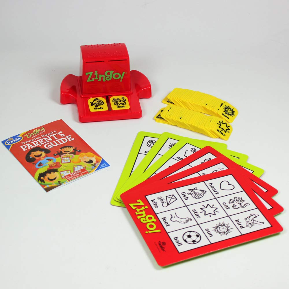 ThinkFun Zingo Bingo Award Winning Preschool Game for Pre/ Early Readers Age 4 and Up - One of the Most Popular Board Games for Boys and Girls and their Parents, Amazon Exclusive Version