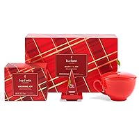 Tea Forte Warming Joy Gift Set with Café Cup, Tea Tray and 10 Tea Infusers