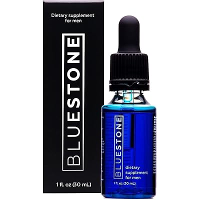  Bluestone Premium Drops for Men, Ashwagandha & L Arginine, Natural Saw Palmetto, for Mood Boost & Energy Support - 1fl.Oz (30ml)