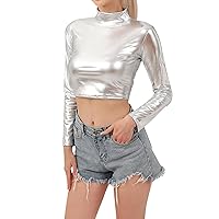 Womens Short Sleeve T Shirts Crewneck Slim Fit Crop Tops Comfy Basic Tee Going Out Tops Layer Y2K Tight Shirts