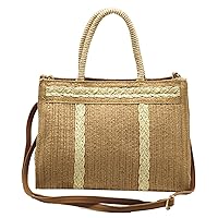 Straw Tote Bag Travel Bag Straw Beach Bags For Women Crossbody Bag Rattan Purses Summer Handwoven Handbags Purse Shoulder Bag