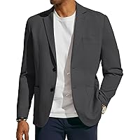 PJ PAUL JONES Mens Casual Knit Blazer Jacket Two Buttons Lightweight Stretch Sport Coat