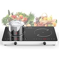 VBGK Electric Cooktop and Induction Cooktop, Electric Stove Burner,Built-in and Countertop Electric Stove Top, LED Touch Screen,9 Heating Level, Timer & Kid Safety Lock