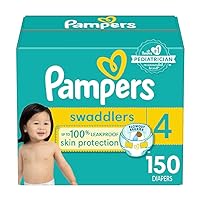 Pampers Swaddlers Diapers Size 4, 150 count - Disposable Diapers