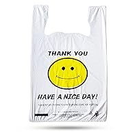 Large Happy Smiley Face T-shirt Plastic Shopping/Take Out Bags 350 pcs