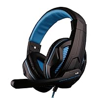 Professional 3.5mm Bass Stereo Noise-Cancelling Over-Ear Computer Gaming Headset HiFi USB Headphone with Mic and Volume Control for PS4 PC Tablet Laptop