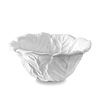 Beatriz Ball VIDA Lettuce Small Bowl in White - Elegant Melamine Leaf-Inspired Design, Ideal for Snacks, Salsas, Dips - Durable, Dishwasher Safe, BPA-Free, Perfect for Daily Use or Special Gifts