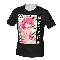 Anime T Shirts Rascal Does Not Dream of Bunny Girl Senpai Boy's Summer Cotton Tee Crew Neck Short Sleeve Tops