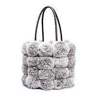 Women's Rabbit Fur Bag, Cute, 2-Way, Round, Comfortable, Handbag, Cute, Popular, Fashion, Handbag, Compact, Popular, For School, Work, After Party, Going Out