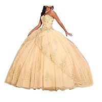 Women's Sweetheart Ball Gown Lace Appliques Quinceanera Dresses Prom Dress