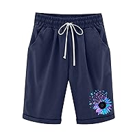 Sweatpants Women Women Summer High Waisted Cotton Linen Pants Plus Size Shorts Lacing Beach Workout Pocket Lounge