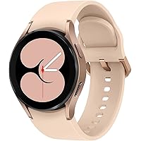 Samsung Galaxy Watch4 BT Round Bluetooth Smartwatch, Wear OS, Rotating Bezel, Fitness Watch, Fitness Tracker, 40 mm, Pink Gold (Clear Version)
