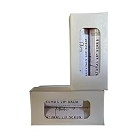 Lip Care Combo Beeswax Lip Balm & Scrub Set | Beeswax Lip Balm for All Natural Moisturizing Lip Balm | Renew Dry Chapped Lips Winter Lips (Guava Honey Plum & Strawberry Honey)