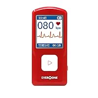 EVOPM10 Portable Bluetooth ECG/EKG Monitor, Compatible with iOS/Android, Windows 7/8/10, Track Heart Rate & Heart Rhythm Performance, App Included