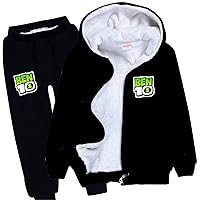 OYLIE Kids Ben Fleece Sweat Suit Outfitst-Full Zip Hooded Sweatshirt and Long Pant Set