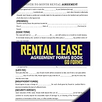 Rental Lease Agreement Forms Book: 60 Forms | Month To Month Tenancy Agreement Forms.
