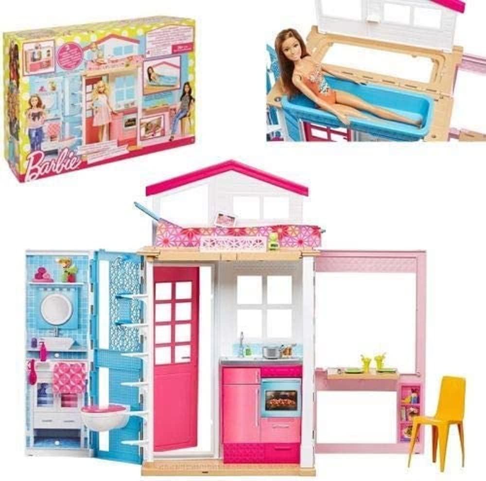 Barbie 2-Story House with Furniture & Accessories