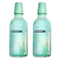 Lumineux Complete Care Mouthwash 16 Oz. 2 Pack - Certified Non-Toxic - Fresh Breath in 14 Days - Fluoride Free, NO Alcohol, Artificial Colors, SLS Free, Dentist Formulated