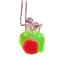 Evil Queen Poisoned Apple - Glow in the Dark Necklace - Sterling Silver