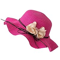 Tea Party Hats for Women Church Derby Wider Flat Brim Hat Flower Easter Bridal Shower Hat Ladies Pillbox Fascinator