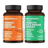 Turmeric Curcumin Ginger + Probiotic 40 Billion CFU Bundle to Support Healthy Response, Strong Immune System - Maximum Absorption and Bioavailability Guaranteed Potency