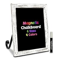 6 Sizes/4 Colors - Small Chalkboard Sign Menu Board for Kitchen, Chalk Board Sign Board with Stand, Hanging Magnetic Chalkboards, Standing Tabletop Chalkboard Sign for Countertop