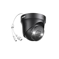 ZOSI 4K PoE Add On Camera with Person Vehicle Detection,Night Vision,Sound & Light Alarm,2-Way Audio,IP66 Weatherproof,8MP Dome Security IP Camera for Outdoor Indoor,Only Work ZOSI 4K PoE NVR