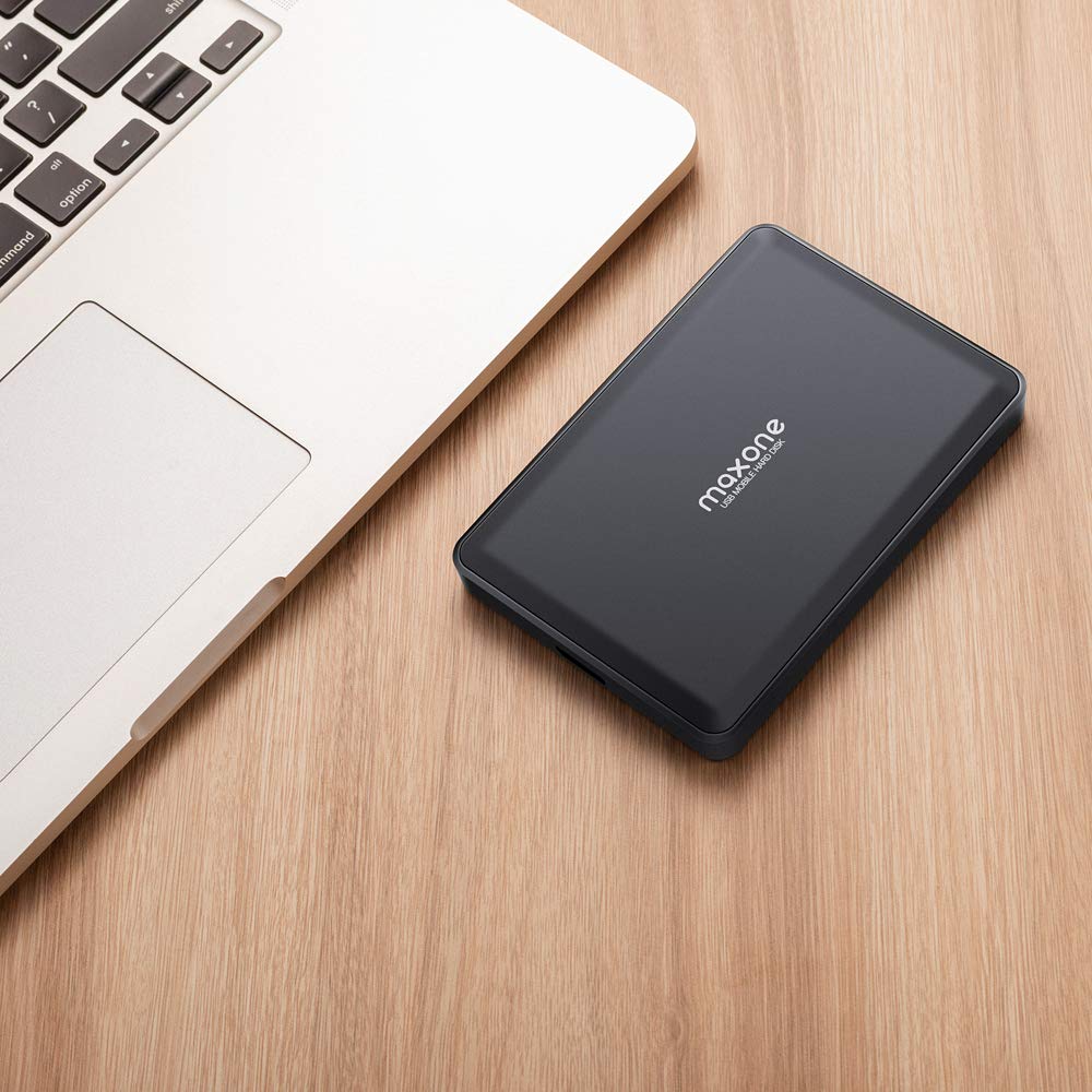Maxone Portable External Hard Drives 320GB-USB 3.0 2.5'' HDD Backup Storage for PC, Desktop, Laptop, Mac, MacBook, Xbox One, PS4, TV, Chromebook, Windows - Black