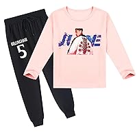 Kid Boy Jude Bellingham Soft Pullover Tops and Jogging Pants Classic Sportswear Set for Toddler(8 Colors)