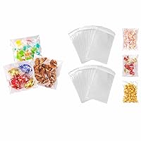 YunKo Self Sealing Cellophane Bags Clear Treat Bags Cookie Bags for Packaging Cookies,Candy,Gifts(4x4+5x7inch)