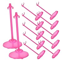 ERINGOGO 84 Pcs Doll Stand Portable Figures Display Rack Action Base Action Figure Stands Puppet Stand Holder Toys for Kids Display Shelves Doll Accessory Plastic Doll Bear Movable Child