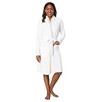 Barefoot Dreams womens Cozychic Ultra Lite® Tipped Ribbed Short Robe