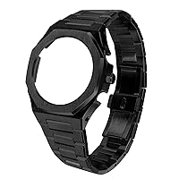 Ga2100 5rd Model Home Oak All Metal Bezel Strap Simple Style In-one Watch Bands For Ga2100/2110 Accessories
