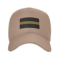 Thin Gold Line Flag Knitting Effect Baseball Cap for Men Women Dad Hat Classic Adjustable Golf Hats