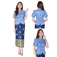 Beautiful Laos/Thai Silk Blouses, Traditonal Thai Blouses for Woman - Available in Chest Sizes 32